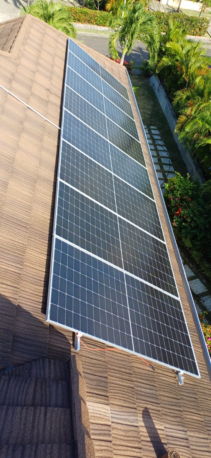 solar panel installation on roof