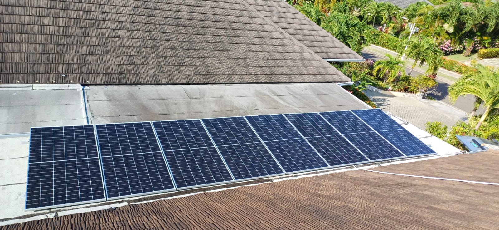 solar panel installation on roof